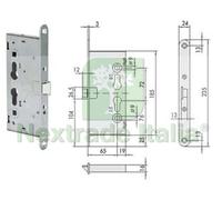 1PZ ELETTROSERRATURA DA INFILARE PER PORTE TAGLIAFUOCO ANTIPANICO 13110 MM.65 (: