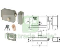 1PZ ELETTROSERRATURA PER CANCELLI CON CATENACCIO E TETTO 6808 MM.60 DX (Y680806:
