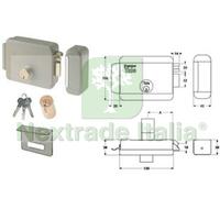 1PZ ELETTROSERRATURA PER CANCELLI CON TETTO 6800 MM.60 DX (Y68000601):