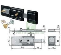 1PZ FERROGLIETTO APPLICARE CON CATENACCIO 6 MANDATE CILIND. STACCATO MM.60 (1.7: