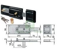 1PZ FERROGLIETTO APPLICARE CON CATENACCIO 6 MANDATE CILINDRO FISSO MM.50 (1.783: