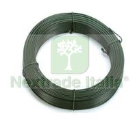 1PZ FILO FERRO PLASTIFICATO VERDE IN MATASSE MT.100 N°18 FILO Ø MM.3,3 PER TENS: