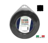1PZ FILO PER DECESPUGLIATORE IN NYLON QUADRO NERO Ø MM.3,3 IN MATASSA DA MT.40:
