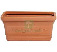 1PZ FIORIERA RETTANGOLARE FESTONATA PRESTIGE COL. TERRACOTTA CM. 60: