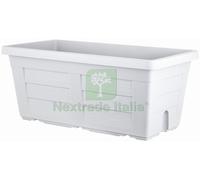 1PZ FIORIERA RETTANGOLARE LEGNO COL. GHIACCIO CM.100X44X40 H: