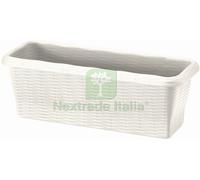 1PZ FIORIERA RETTANGOLARE PAGLIA NORMAL COL. PANNA CM. 40X20X17,5 H: