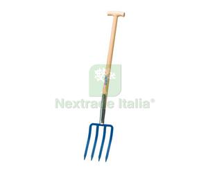 1PZ FORCA PER VANGARE 4 DENTI MANICO A T CM. 80: