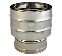 1PZ FUMAIOLO A CAPPELLO DOPPIA PARETE ANTIVENTO Ã¸ 25 30 CM: