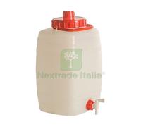 1PZ FUSTINO PER ALIMENTI DEMETRA CON RUBINETTO E SFIATO LT.15 (CM. 26X23X42 H):