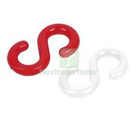 1PZ GANCIO S X CATENA SEGNALETICA HAND PLT BIANCO ROSSO D.MM 8 CF=PZ 2: