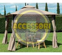 1PZ GAZEBI SET 4 TELI LATERALI PER GAZEBO EDEN COLORE BIANCO: