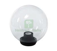 1PZ GLOBO INCOLORE CON BASE E PORTALAMPADE Ø MM.200 MAX 40W: