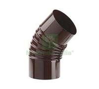 1PZ GOMITO 45° PORCELLANATO PER STUFE A LEGNA MARRONE "ALA SMALTO CLASSIC" Ø MM: