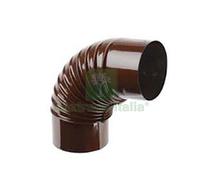 1PZ GOMITO 90° PORCELLANATO PER STUFE A LEGNA MARRONE "ALA SMALTO CLASSIC" Ø MM: