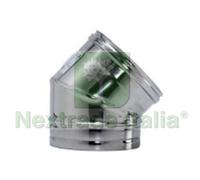 1PZ GOMITO A 45° ACCIAIO INOX AISI 304 MONOPARETE SPESSORE MM.0,5 Ø MM.250: