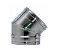 1PZ GOMITO A 45¦ INOX AISI 304 PER STUFA Ï CM.25: