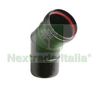 1PZ GOMITO A 45° PER STUFE A PELLET NERO OPACO "ALA PELLET AETERNUM" Ø MM.80: