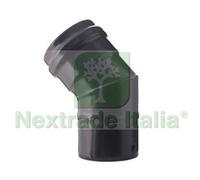 1PZ GOMITO A 45° PER STUFE A PELLET NERO OPACO PESANTE MM.1,2 Ø CM.12: