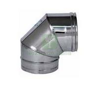 1PZ GOMITO A 90¦ INOX AISI 304 PER STUFA Ï CM. 18: