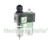 1PZ GRUPPO FILTRO REGOLATORE DI PRESSIONE E LUBRIFICATORE MODULARE ATTACCO 3 8":