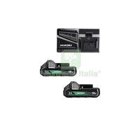 1PZ HIKOKI PACK BATTERIA UC18YFSLWFZ 18V 2X2AH+CARIC: