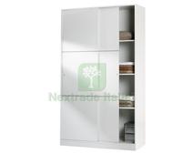1PZ KIT ARMADIO 2ANTE SCORREVOLI CM.120X50X200H BIANCO LUCIDO: