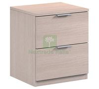1PZ KIT COMODINO 2 CASSETTI 46X38X34 ROVERE CHIARO: