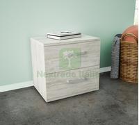 1PZ KIT COMODINO 2CASSETTI 44,4X33X40 BIANCO VENATO K083: