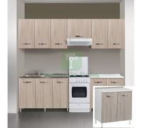 1PZ KIT CUCINA BASE 2 ANTE 80X50XH85 CM OLMO: