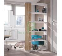 1PZ KIT LIBRERIA ALIDA 90X25XH180 BIANCO ROVERE: