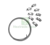1PZ KIT NASTRO A FASCETTA W2 MM. 9X3 MT. + 8 GANCI: