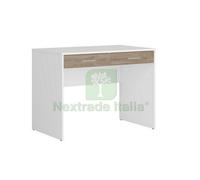 1PZ KIT SCRIVANIA USB 2CASSETTI 100X60X75 BIANCO ROVERE: