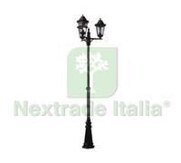 1PZ LAMPIONE 3 LUCI SU PALO MODELLO BERLINO 3X100W IP44 CM.230H. COLORE NERO: