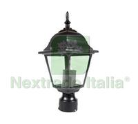 1PZ LANTERNA PER PALO MM.60 MODELLO NEW YORK 60W IP44 NERO MM.150X367H. COLORE :