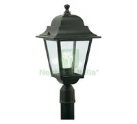 1PZ LANTERNA TESTA PALO 'QUADRATA' 100 W CM 41 X 21 X 6 NERO: