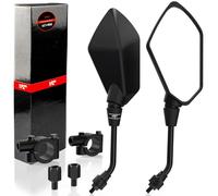 1PZ LC1-K02 Specchietti Retrovisori Universale con Attacco Manubrio Da 7/8"Adattatore Da 8mm per Scooter Moto Ciclomotore Dirt Bike 360 Gradi Angolo Complete