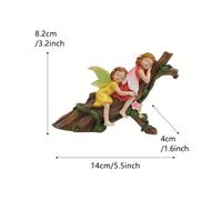 1pz Le sorelle fate dormono sull'albero, statua decorativa da giardino , adatta per feste, giardini e , creare una di , per l'amicizia delle sorelle!