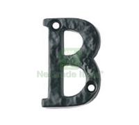 1PZ LETTERA ALFABETO "B" IN FERRO NERO OPACO: