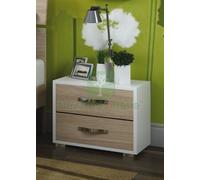 1PZ LINEA MODERN COMODINO 2 CASSETTI 52X36XH43 CM OLMO BIANCO: