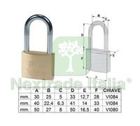 1PZ LUCCHETTO ARCO LUNGO "FAI BY VIRO" MM.50 (ART.555.49):
