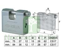 1PZ LUCCHETTO CORAZZATO A UNA BOCCA 28550 MM.75 (ART.28550750):