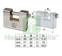 1PZ LUCCHETTO CORAZZATO A UNA BOCCA "ADITUS CITY" P749 MM.90 (P74990367):