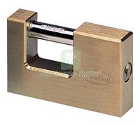 1PZ LUCCHETTO RETTANGOLARE 2800 POTENT OTTONE SATINATO CHIAVI 2 MM 50: