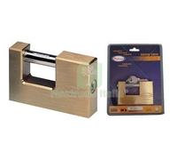 1PZ LUCCHETTO RETTANGOLARE 2800B POTENT OTTONE SATINATO CHIAVI 2 MM 50:
