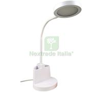 1PZ LUCE NOTTURNA LAMPADA DA SCRITTOIO LED 7W SWAN2 BIANCA: