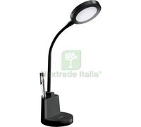 1PZ LUCE NOTTURNA LAMPADA DA SCRITTOIO LED 7W SWAN2 NERA: