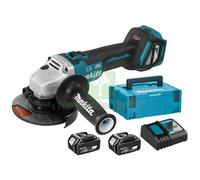 1PZ MAKITA SMERIGLIATRICE 18V CON 2 BATTERIE 5AH DGA513RTJ: