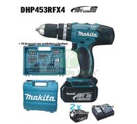 1PZ MAKITA SUPERKIT 18V 3 AH DHP453RFX4 CON 2 BATTERIE: