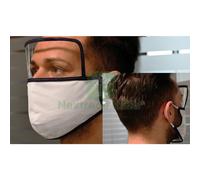 1PZ MASCHERINA IGIENICA PROTETTIVA CON VISIERA BIANCA BLU CM. 18 X 15: