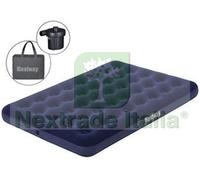 1PZ MATERASSO GONF. AIRBED BLU FLOCCATO MATRIMONIALE CON POMPA ELETTRICA CM.191: